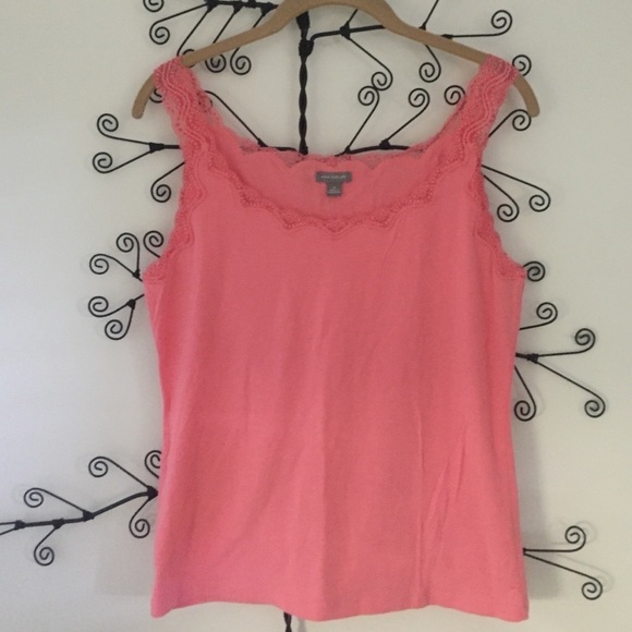 Ann Taylor Pink Lace Camisole Size Medium - Picture 2 of 3